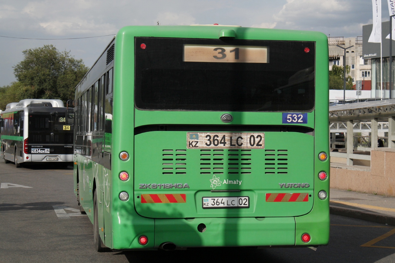 Алматы, Yutong ZK6118HGA № 532