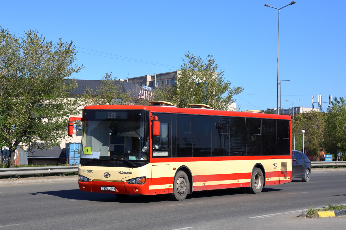 Абайская область, Higer KLQ6109GL № 578 AD 18