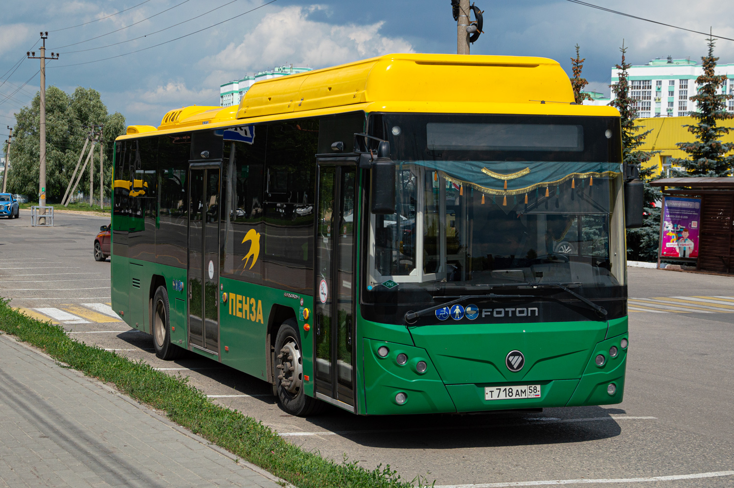 Пензенская область, Foton BJ6105C6MCD-1 № Т 718 АМ 58