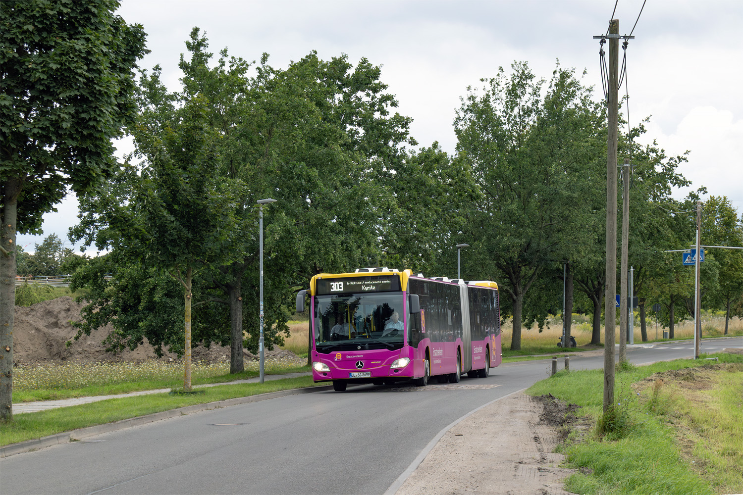 Баден-Вюртемберг, Mercedes-Benz Citaro C2 G hybrid № UL-SC 8699; Бранденбург — SEV · Generalsanierung Hamburg — Berlin · 01.08.2025 — 30.04.2026