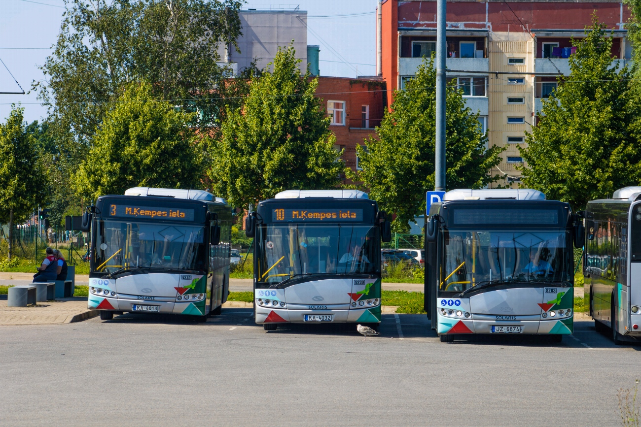 Латвия, Solaris Urbino III 12 № 8230; Латвия, Solaris Urbino III 12 № 8239; Латвия, Solaris Urbino III 12 № 8203