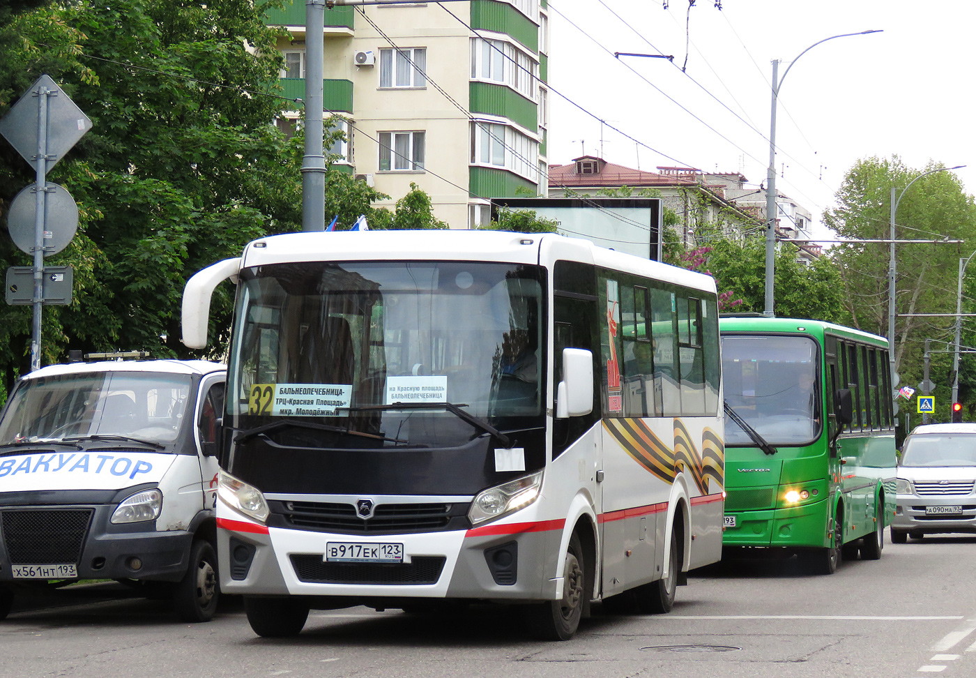 Краснодарский край, ПАЗ-320435-04 "Vector Next" № В 917 ЕК 123