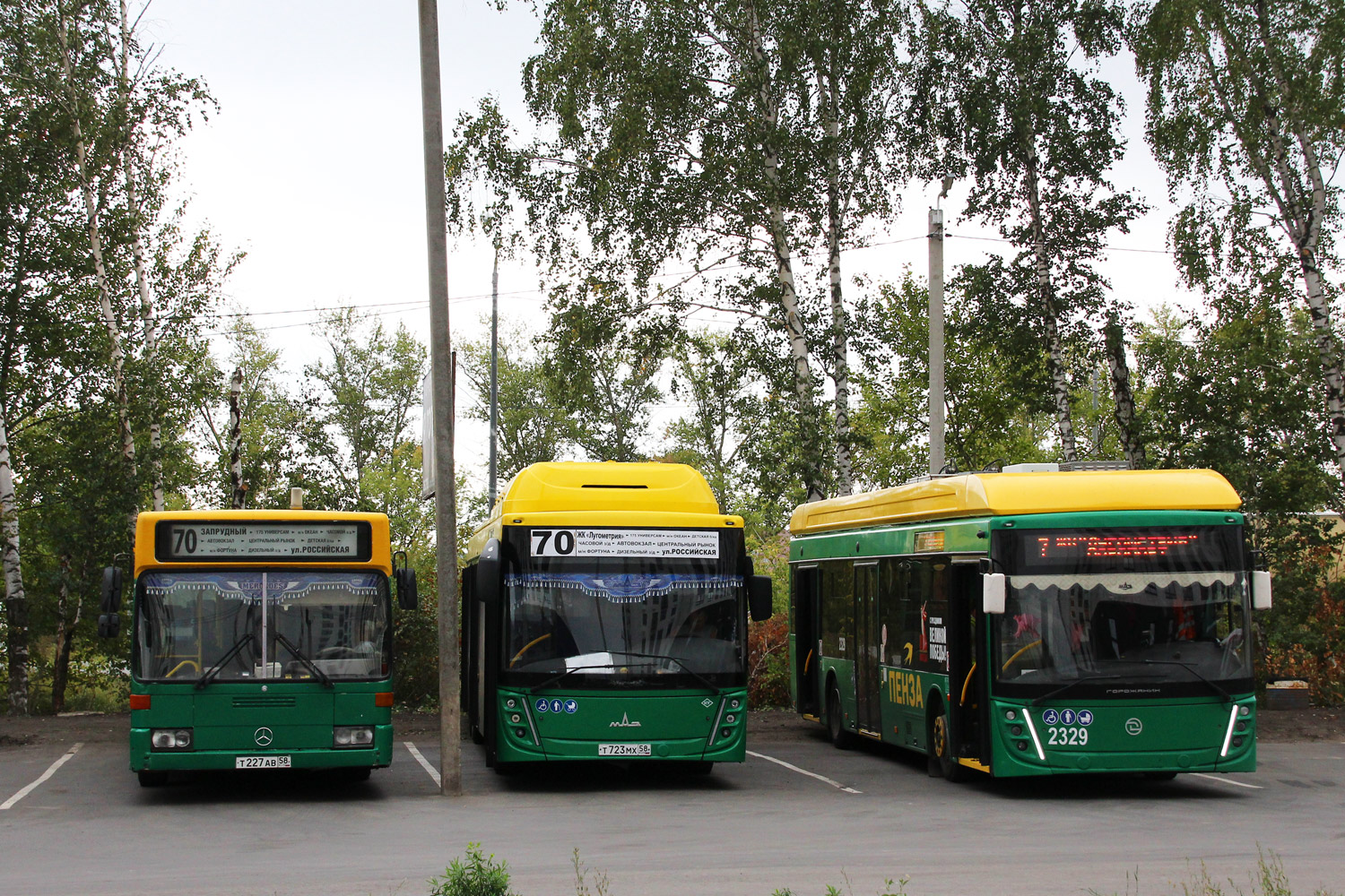 Пензенская область, Mercedes-Benz O405N2 № Т 227 АВ 58; Пензенская область, МАЗ-203.948 № Т 723 МХ 58; Пензенская область — Автобусные вокзалы, станции и конечные остановки