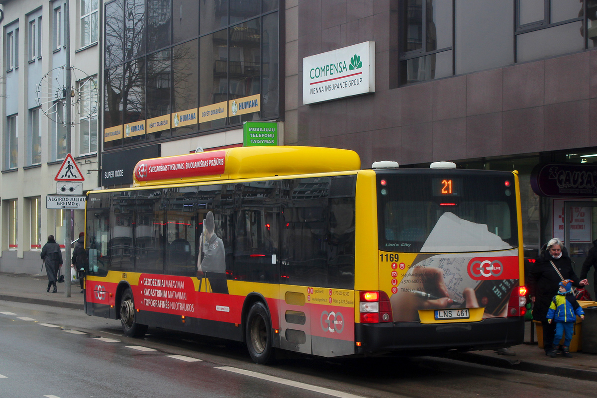 Литва, MAN A21 Lion's City NL243 CNG № 1169