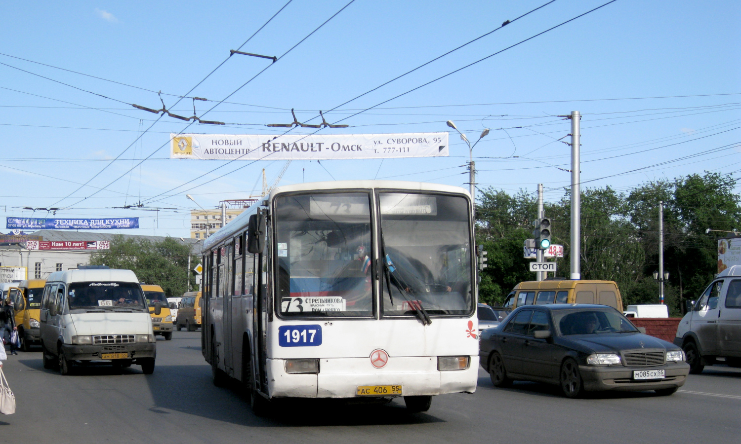 Омская область, ГАЗ-322132 (XTH, X96) № АМ 818 55; Омская область, Mercedes-Benz O345 № 1917