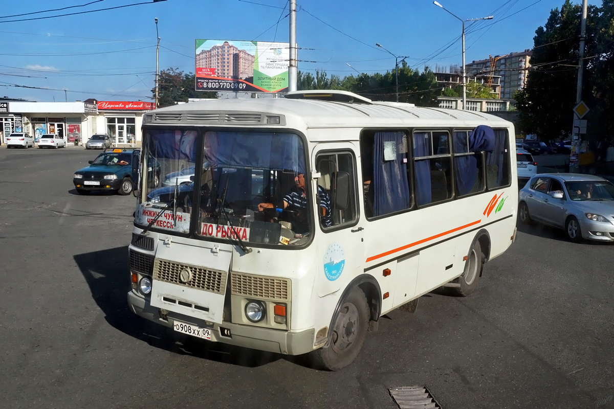 Карачаево-Черкесия, ПАЗ-32054 № О 908 ХХ 09