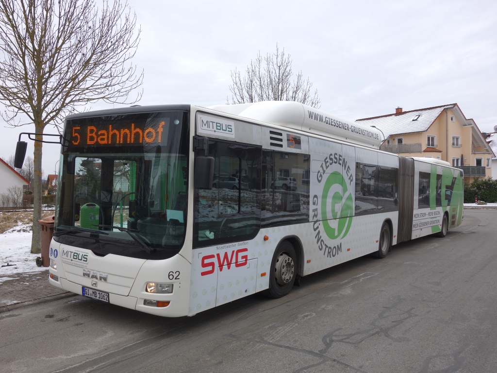 Гессен, MAN A23 Lion's City G NG313 CNG № 62