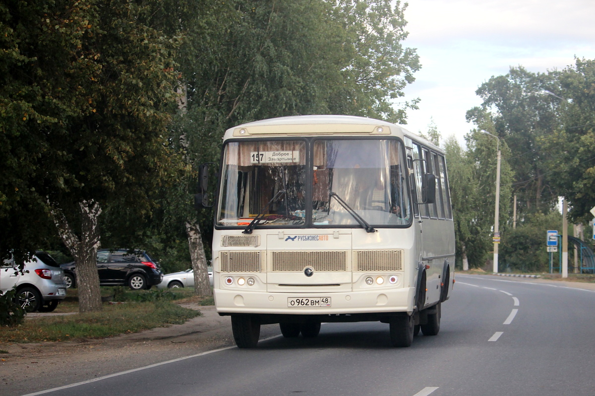 Липецкая область, ПАЗ-32053 № О 962 ВМ 48