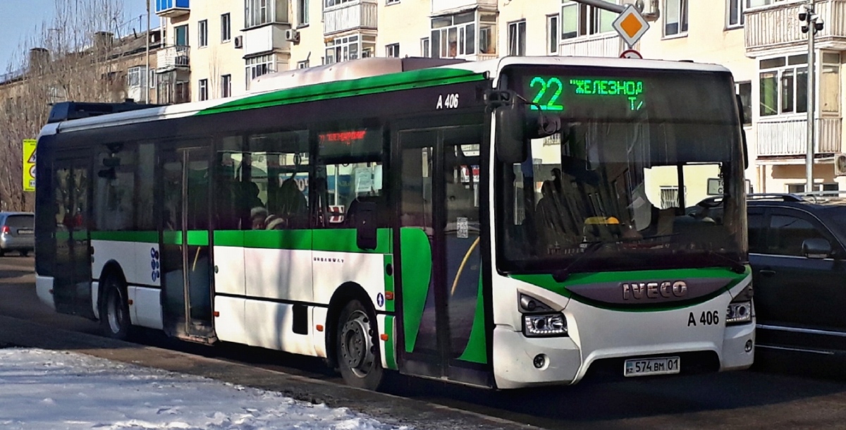 Астана, IVECO Urbanway 12M (СарыаркаАвтоПром) № A406