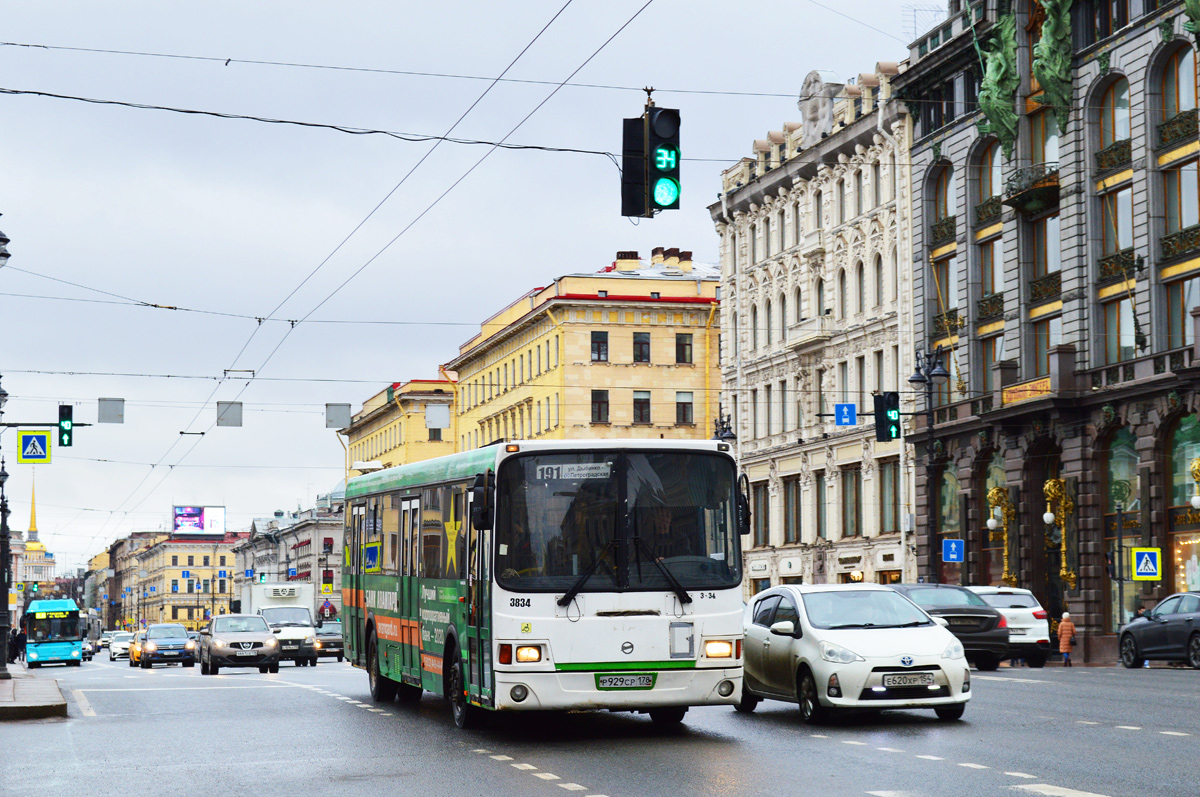 Санкт-Петербург, ЛиАЗ-5293.60 № 3834
