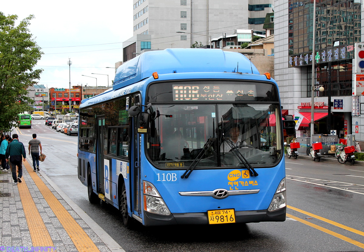 Южная Корея, Hyundai New Super AeroCity 1F/L LF № 서울 74 사 9816