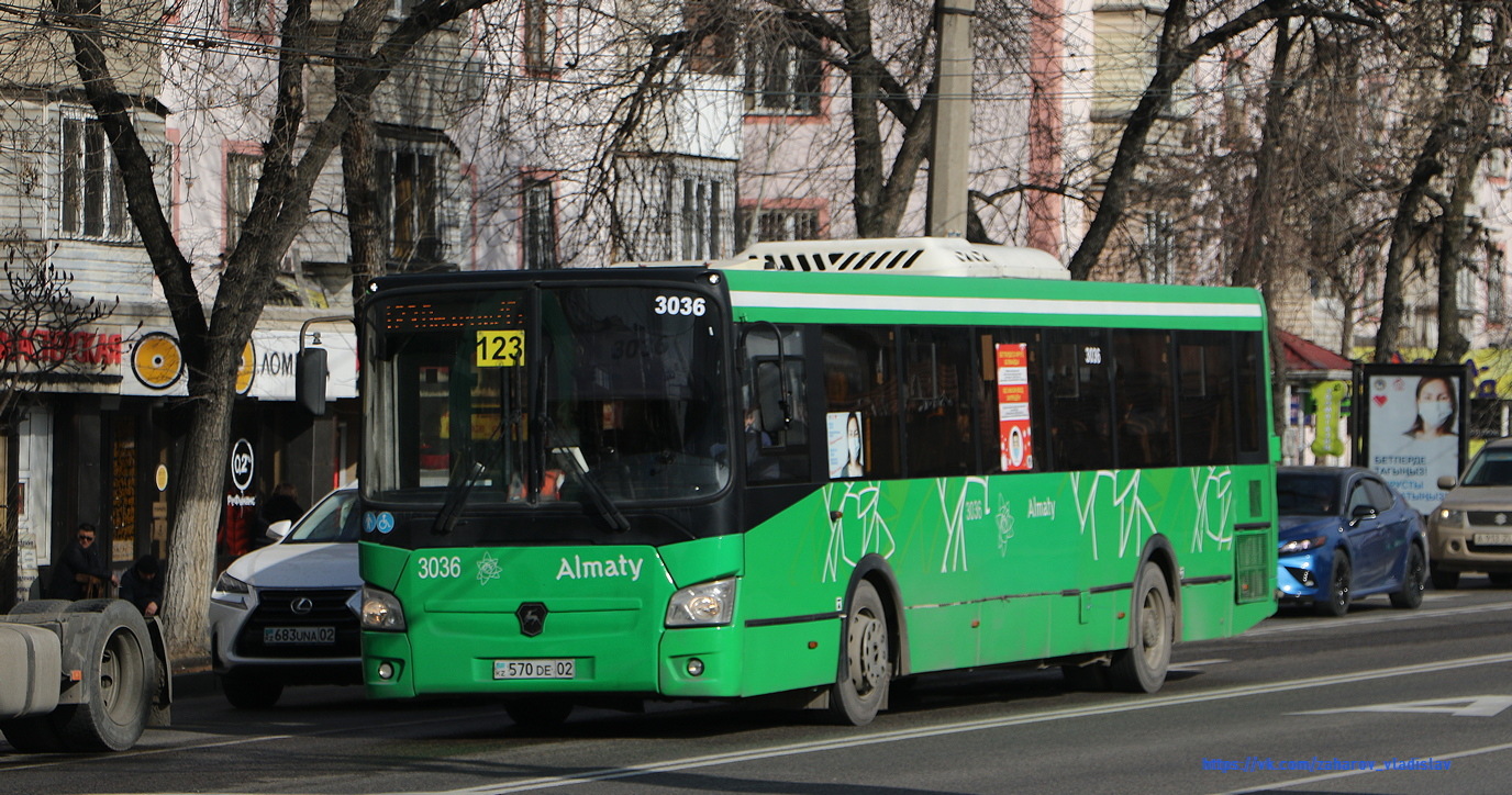 Алматы, ЛиАЗ-5293.60 № 3036