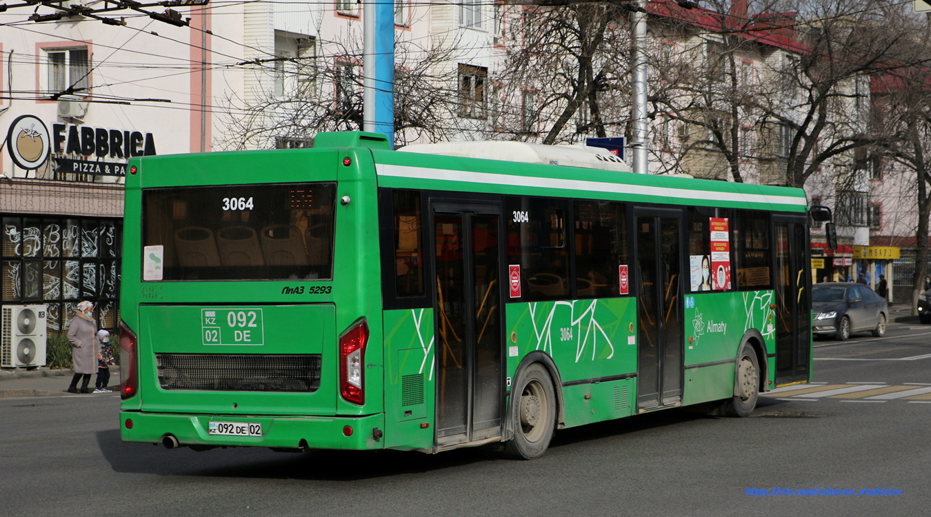 Алматы, ЛиАЗ-5293.60 № 3064