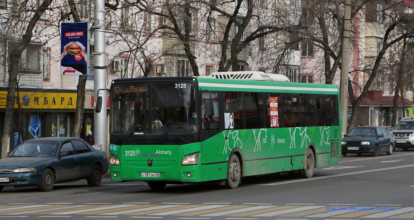 Алматы, ЛиАЗ-5293.60 № 3125