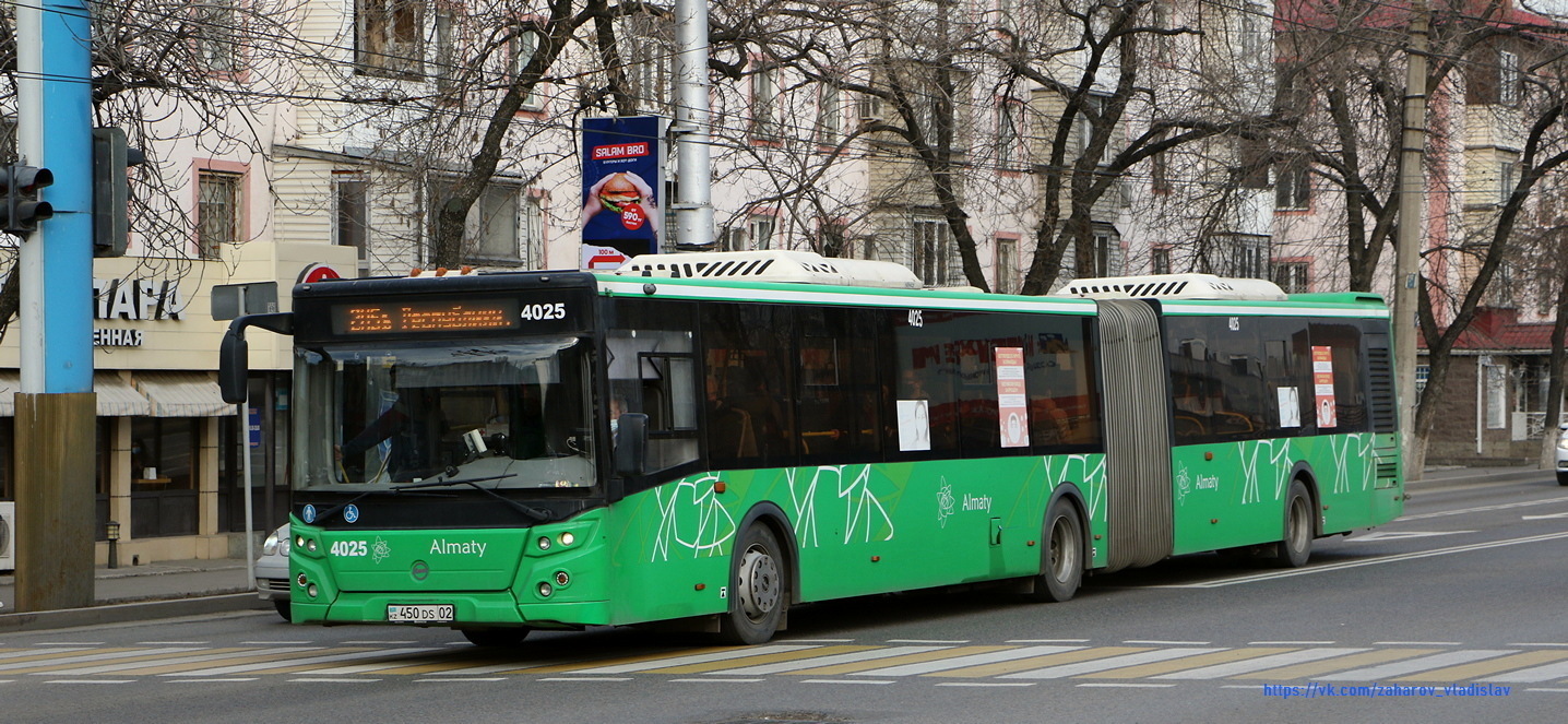 Алматы, ЛиАЗ-6213.65 № 4025