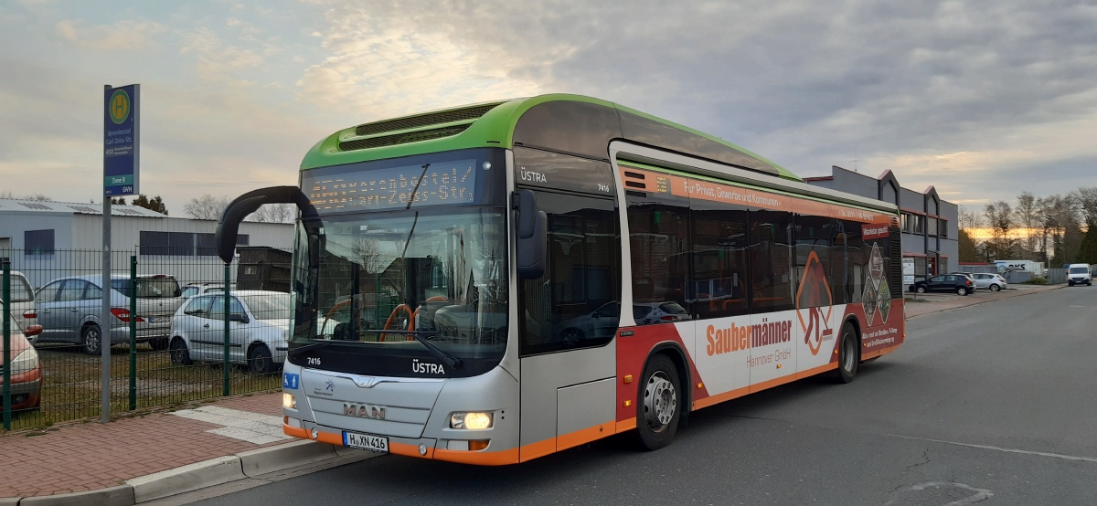 Нижняя Саксония, MAN A37 Lion's City Hybrid NL253 № 7416