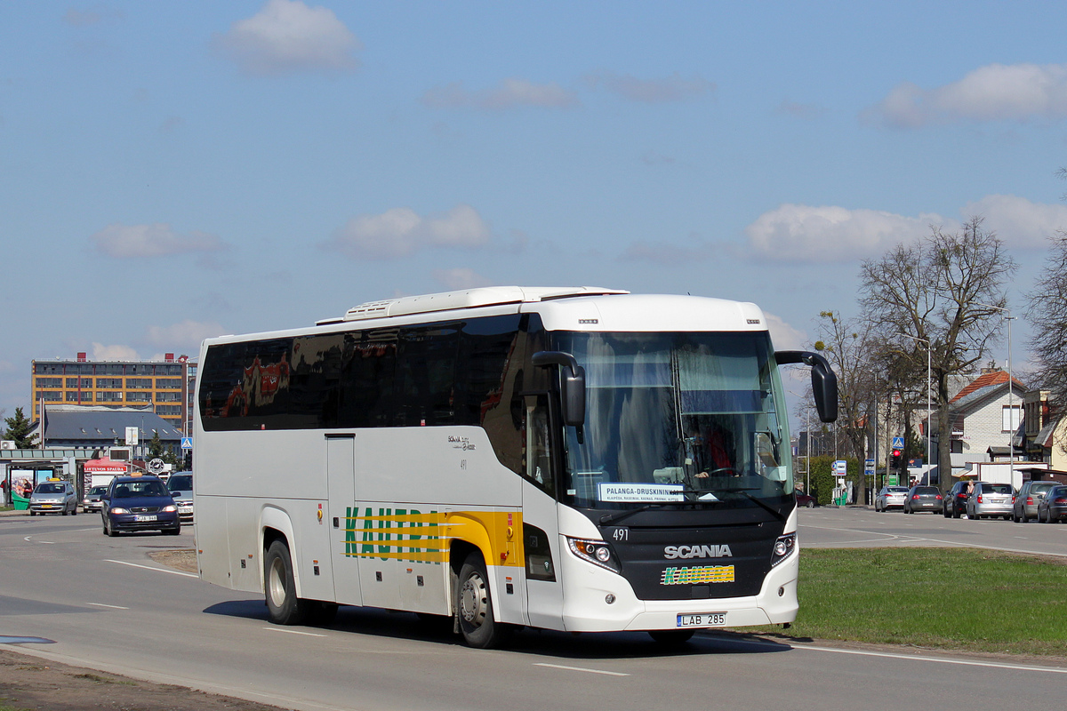 Литва, Scania Touring HD 12.0 № 491 Литва, Scania Touring HD 12.0 № 491