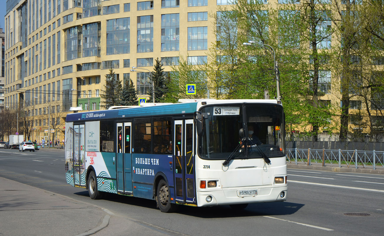 Санкт-Петербург, ЛиАЗ-5293.60 № 3774
