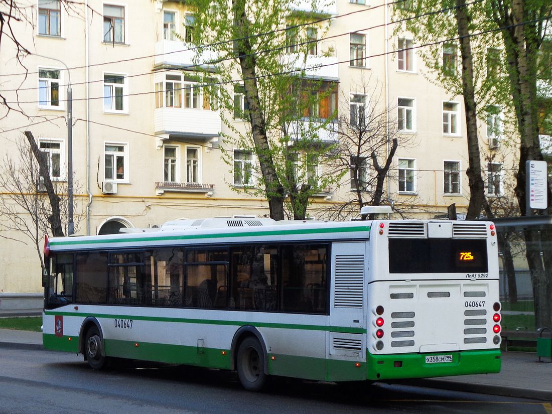 Москва, ЛиАЗ-5292.21 № 040647
