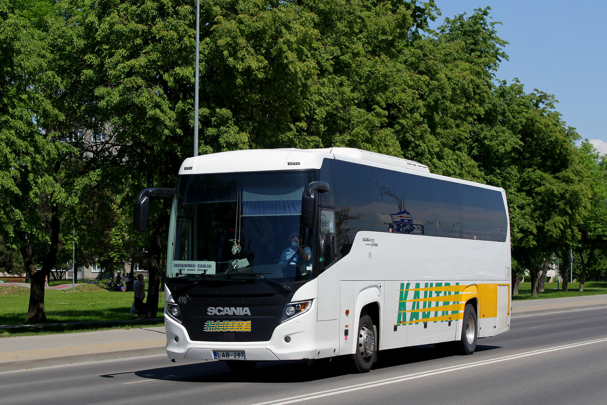 Литва, Scania Touring HD 12.0 № 490 Литва, Scania Touring HD 12.0 № 490