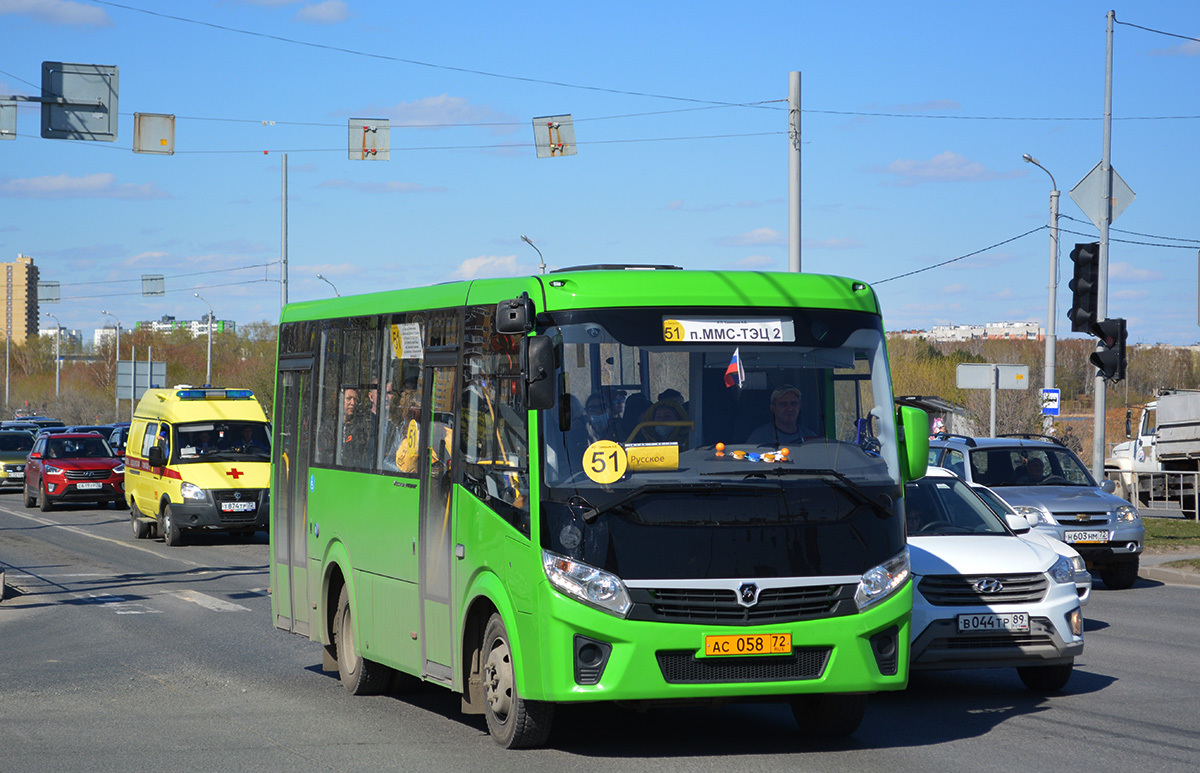 Tumen region, PAZ-320435-04 "Vector Next" # АС 058 72