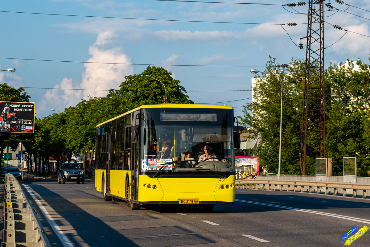 Львовская область, ЛАЗ A191F0 № BC 3148 AA