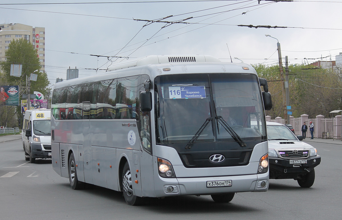 Челябинская область, Hyundai Universe Space Luxury № Х 376 ОН 174