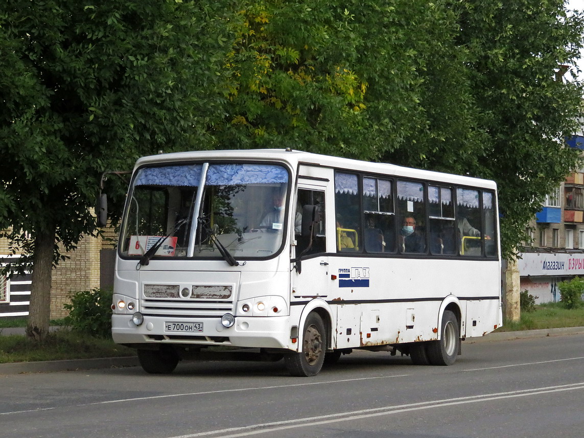 Кировская область, ПАЗ-320412-05 № Е 700 ОН 43