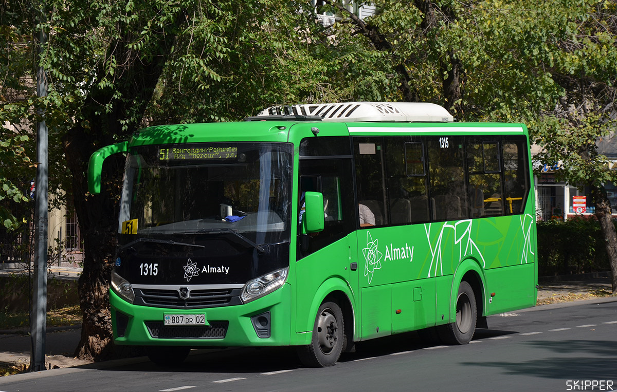 Алматы, ПАЗ-320435-04 "Vector Next" № 1315 Алматы, ПАЗ-320435-04 "Vector Next" № 1315