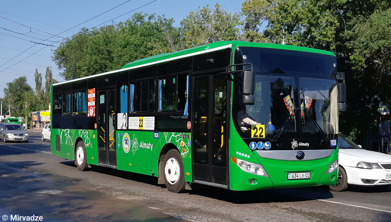 Алматы, Yutong ZK6118HGA № 1838