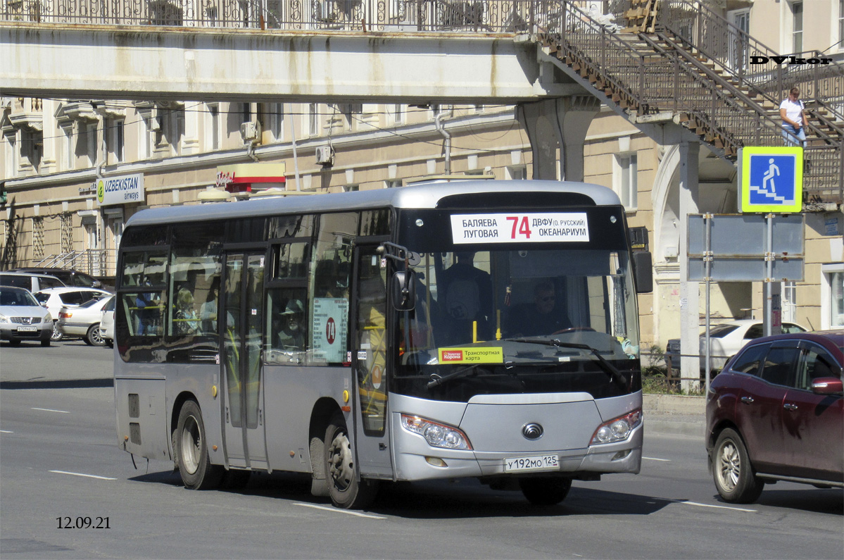 Приморский край, Yutong ZK6852HG № У 192 МО 125