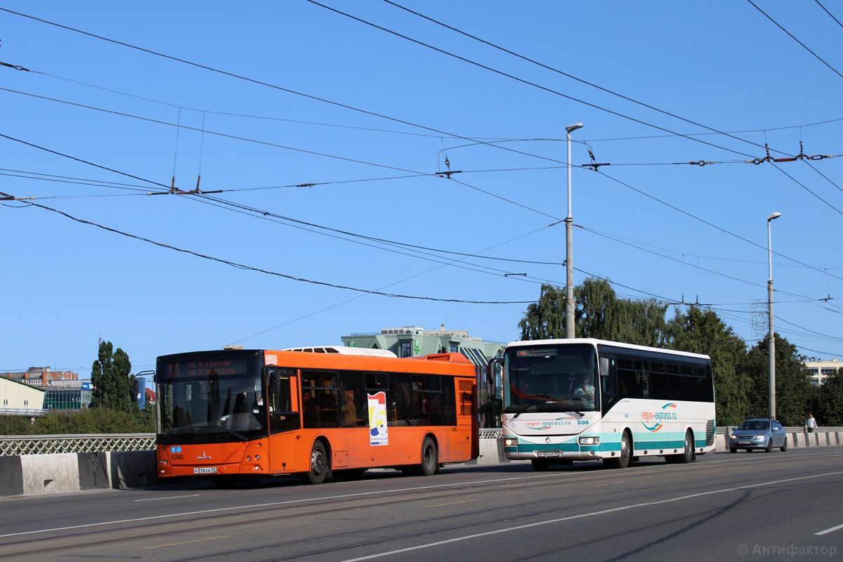 Калининградская область, МАЗ-203.085 № 63069; Калининградская область, Irisbus Crossway 12M № 006