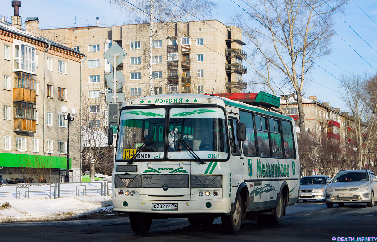 Томская область, ПАЗ-32053 № К 382 ТВ 70