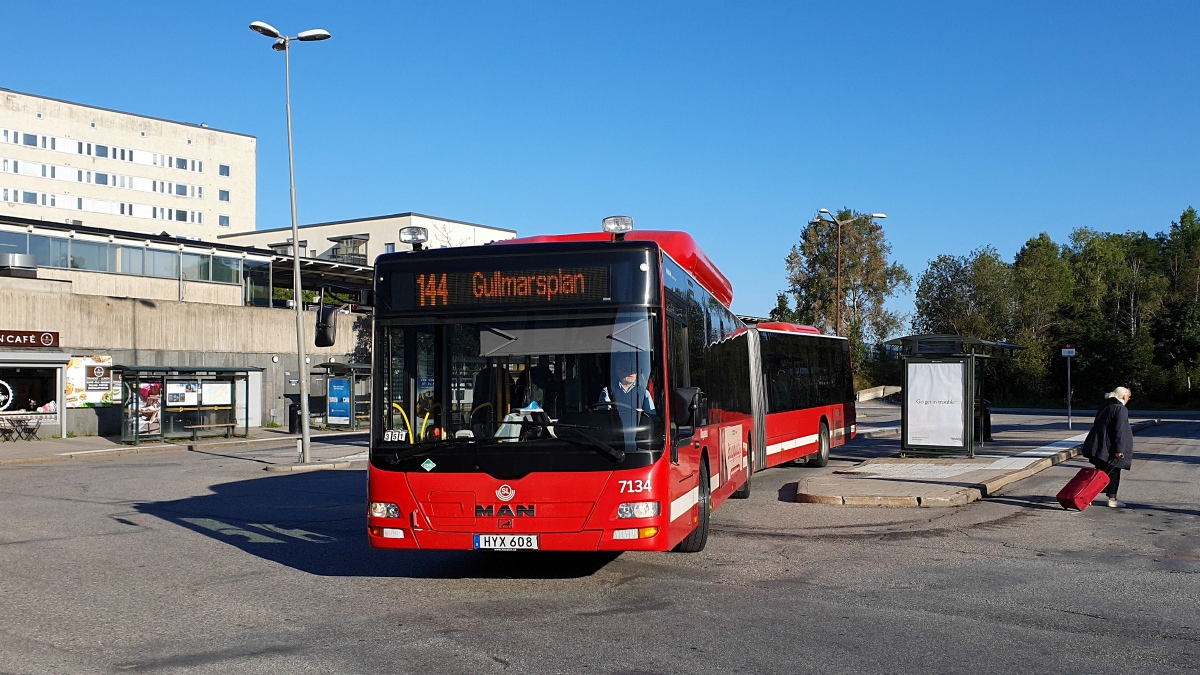 Швеция, MAN A49 Lion's City GL LE NG313-18,75 CNG № 7134 Швеция, MAN A49 Lion's City GL LE NG313-18,75 CNG № 7134