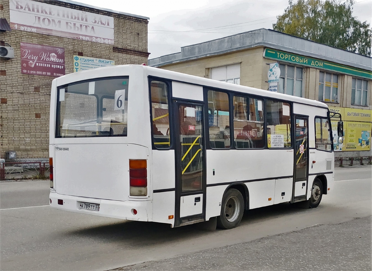 Владимирская область, ПАЗ-320402-05 № А 789 ТТ 33