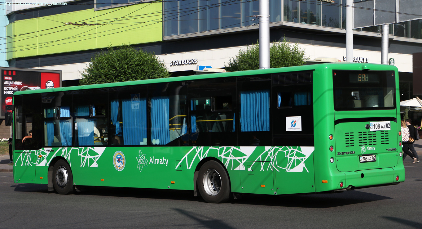 Алматы, Yutong ZK6118HGA (СарыаркаАвтоПром) № 108 AJ 02