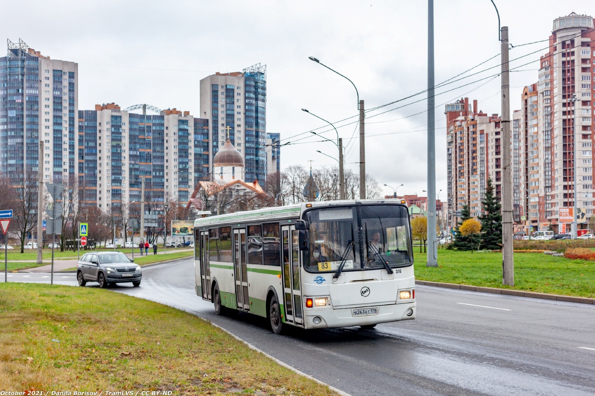 Санкт-Петербург, ЛиАЗ-5293.53 № 316