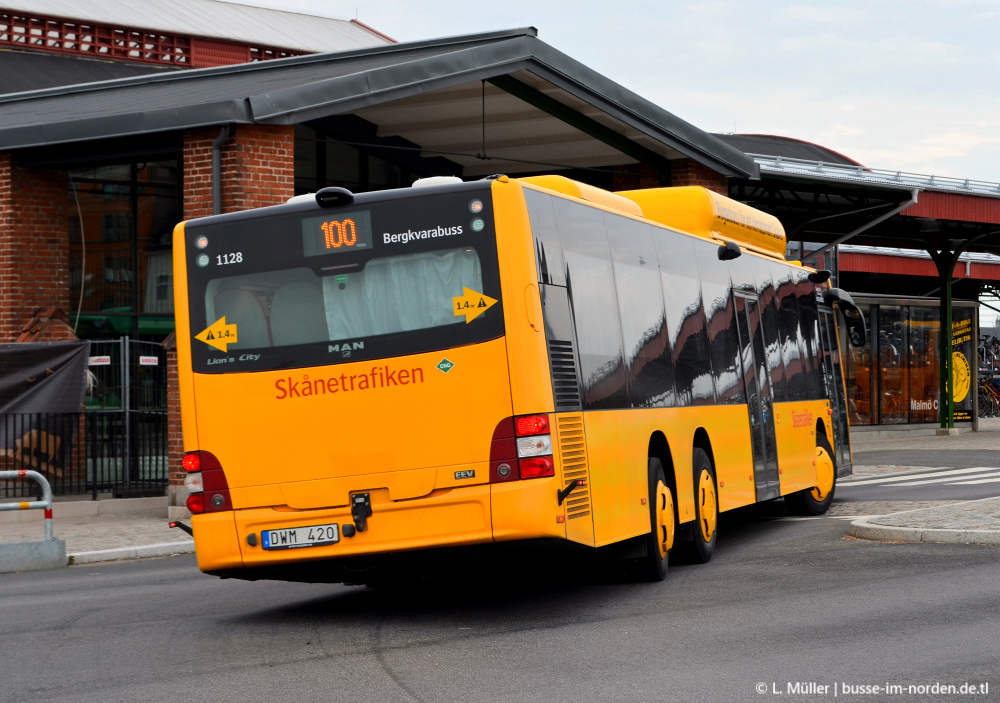 Швеция, MAN A44 Lion's City L LE NL313-15 CNG № 1128