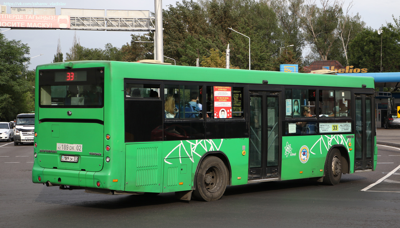 Алматы, Yutong ZK6108HGH № 189 DK 02