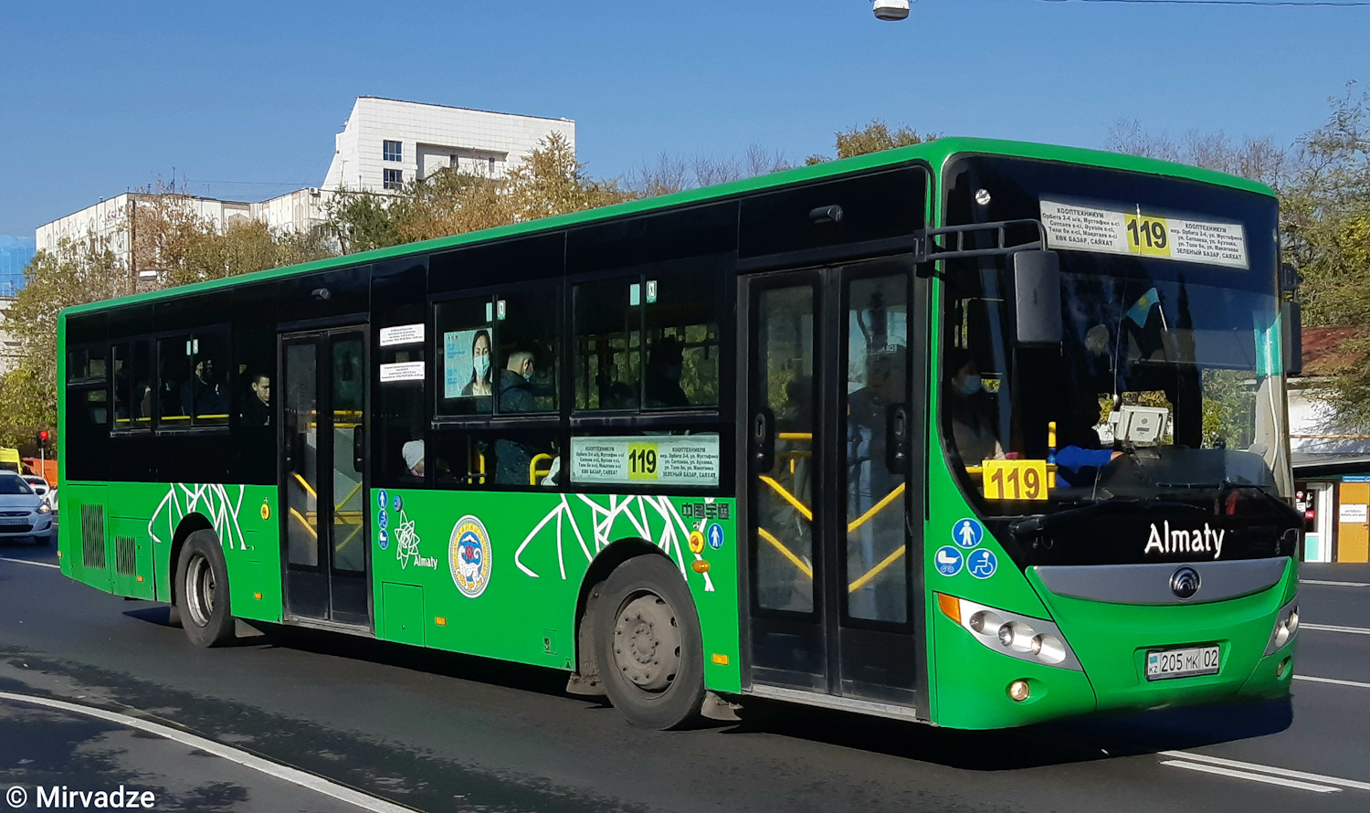 Алматы, Yutong ZK6118HGA № 205 MK 02