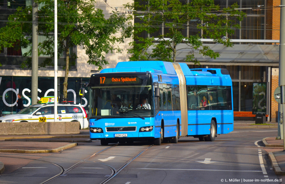 Швеция, Volvo 7700A CNG № 824