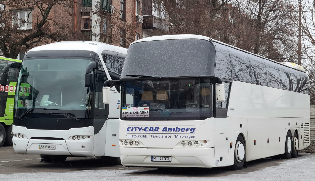 Польша, Neoplan PA3 N1116/3HL Cityliner HL № WI 970GL; Киев, Neoplan P21 N2216SHD Tourliner № AA 0394 KP
