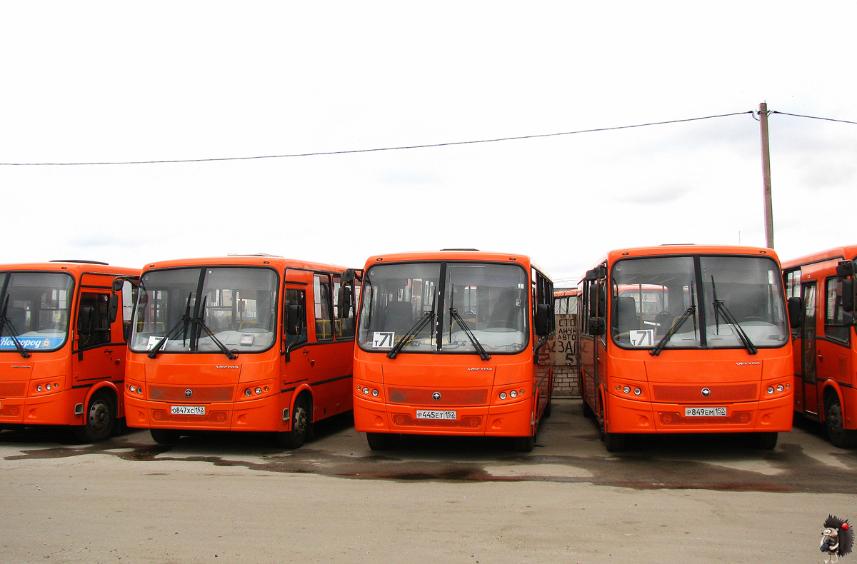 Нижегородская область, ПАЗ-320414-05 "Вектор" № Р 445 ЕТ 152; Нижегородская область, ПАЗ-320414-05 "Вектор" № Р 849 ЕМ 152; Нижегородская область — Автопарки