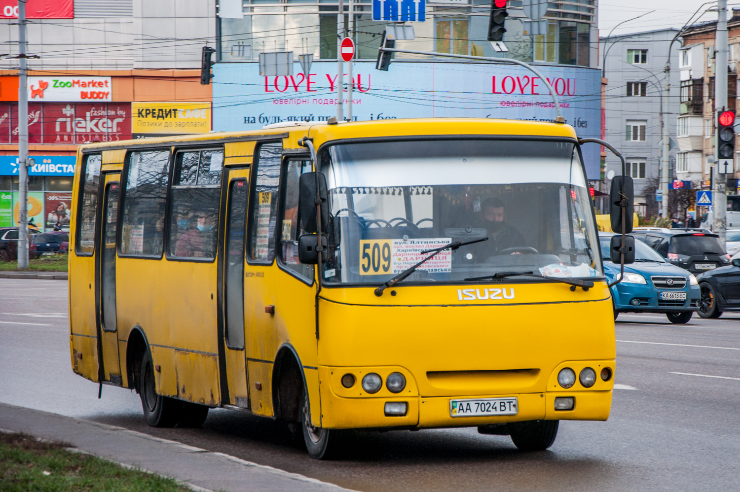 Киев, Богдан А09302 № AA 7024 BT