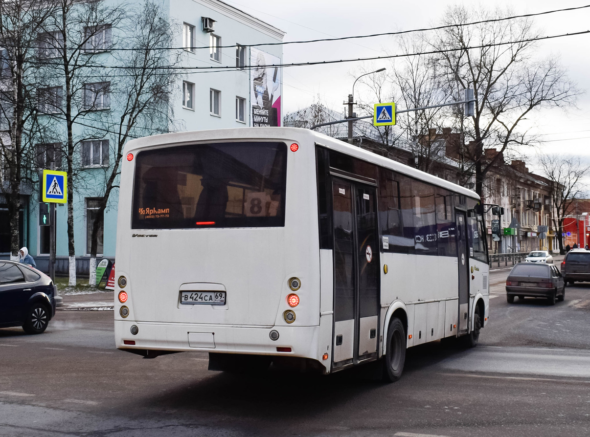 Tverės regionas, PAZ-320414-05 "Vektor" (1-2) Nr. В 424 СА 69