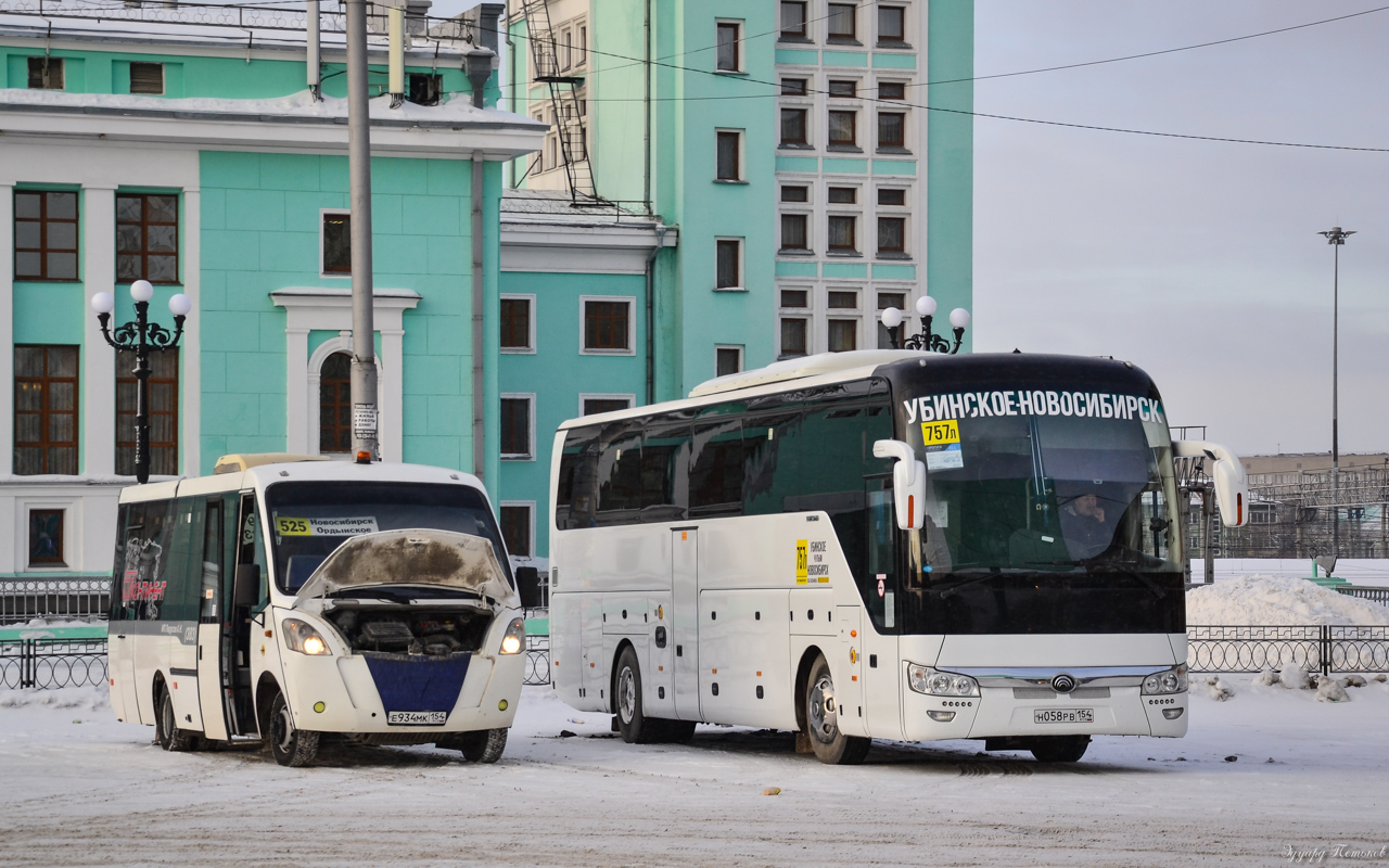 Новосибирская область, Неман-420224-11 № Е 934 МК 154; Новосибирская область, Yutong ZK6122H9 № Н 058 РВ 154