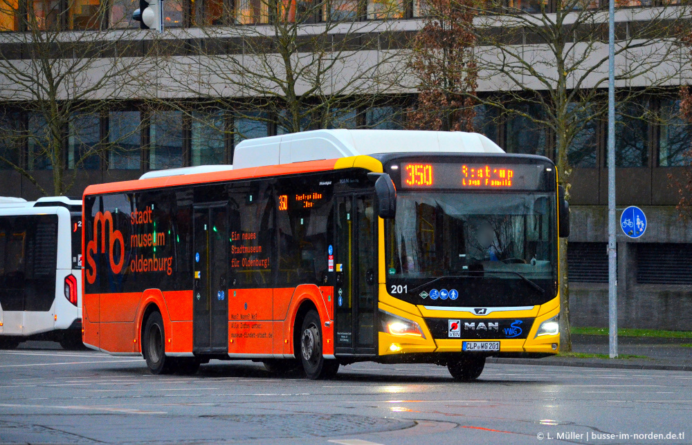 Бремен, MAN 12C Lion's City 12 G NL280 EfficientHybrid № CLP-WG 201