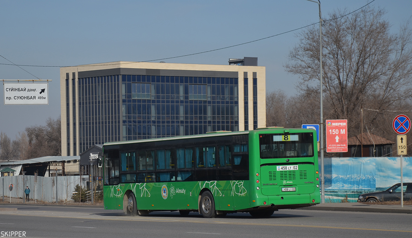 Алматы, Yutong ZK6118HGA (СарыаркаАвтоПром) № 458 LT 02
