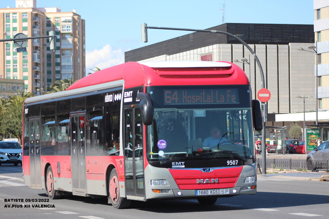 Испания, MAN A37 Lion's City Hybrid NL253 № 9507
