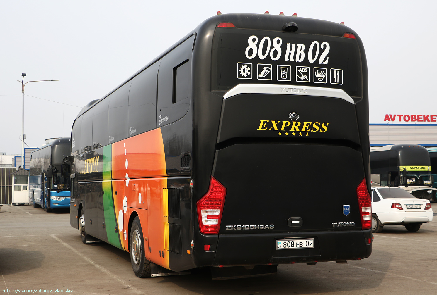 Шымкент, Yutong ZK6125HQA9 № 808 HB 02